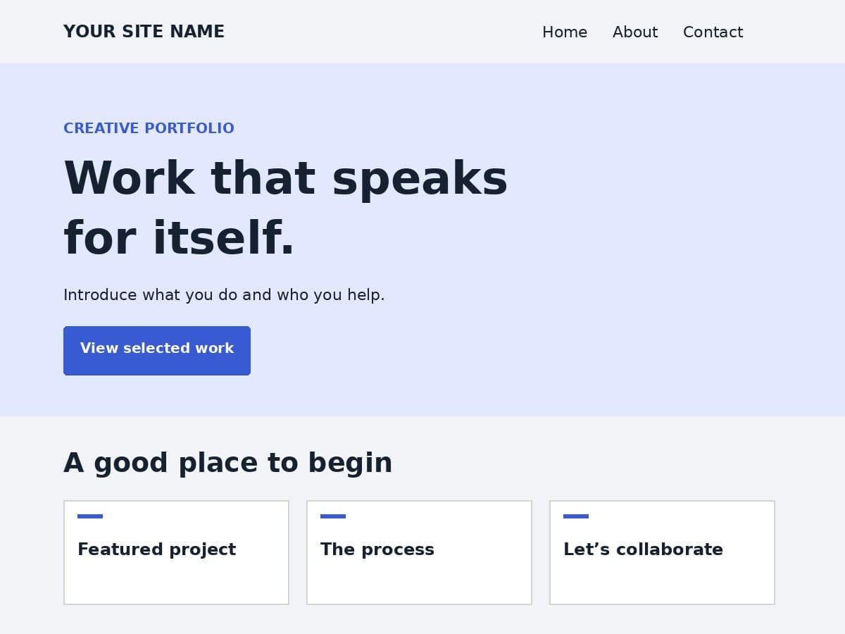 Creative Portfolio theme preview
