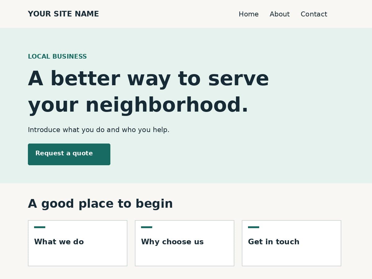 Local Business theme preview